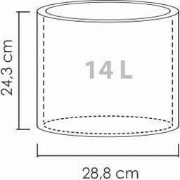 Scheurich Pflanzgefäß Panzano - Schwarz Granit - 30