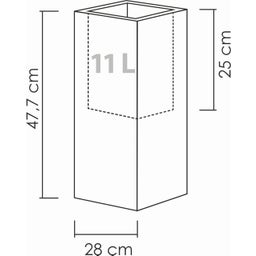 Scheurich C-Cube High Planter - Stony Black - H 48