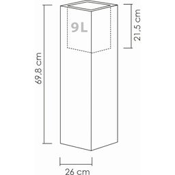 Scheurich Pflanzgefäß C-Cube High - Stony Grey - H 70