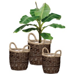 Scheurich Water Hyacinth Wicker Planter, Brown - Ø 34 cm