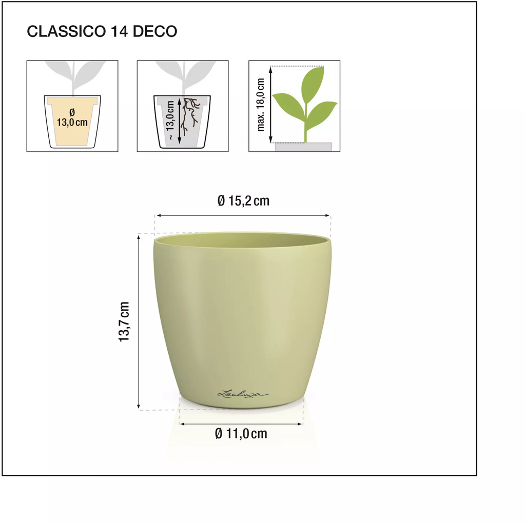 Lechuza Jardinière CLASSICO Color 14 DECO - blanc