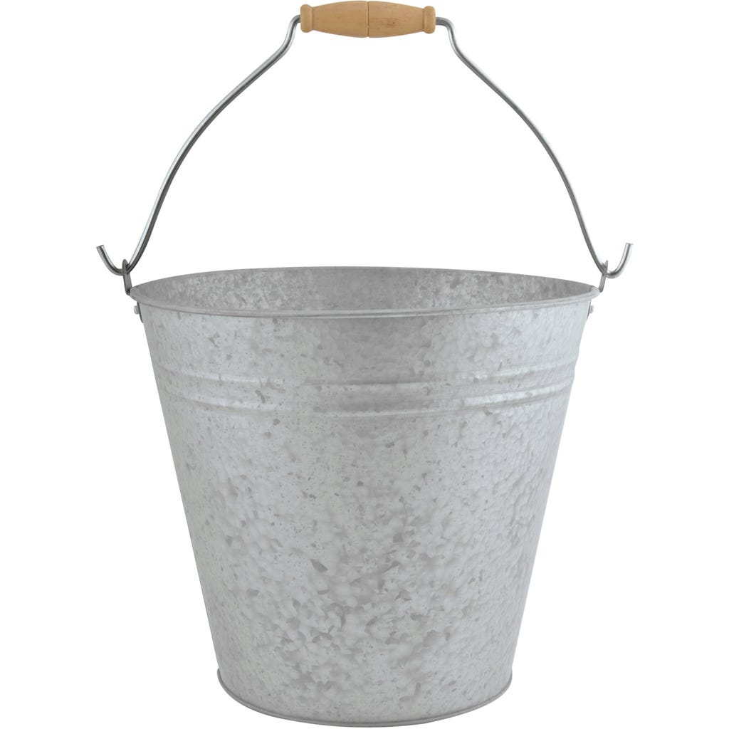 Vaso Secchio Zinco Argentato (16,2 X 14 X 20 Cm) | Leroy Merlin
