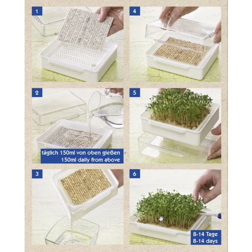 MicroGreen Sprout Garden Starter Set incl. 4 Organic Seed Pads - 1 Set