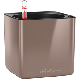 Lechuza Stolový kvetináč CUBE Glossy 14 - Smoky diamond highgloss