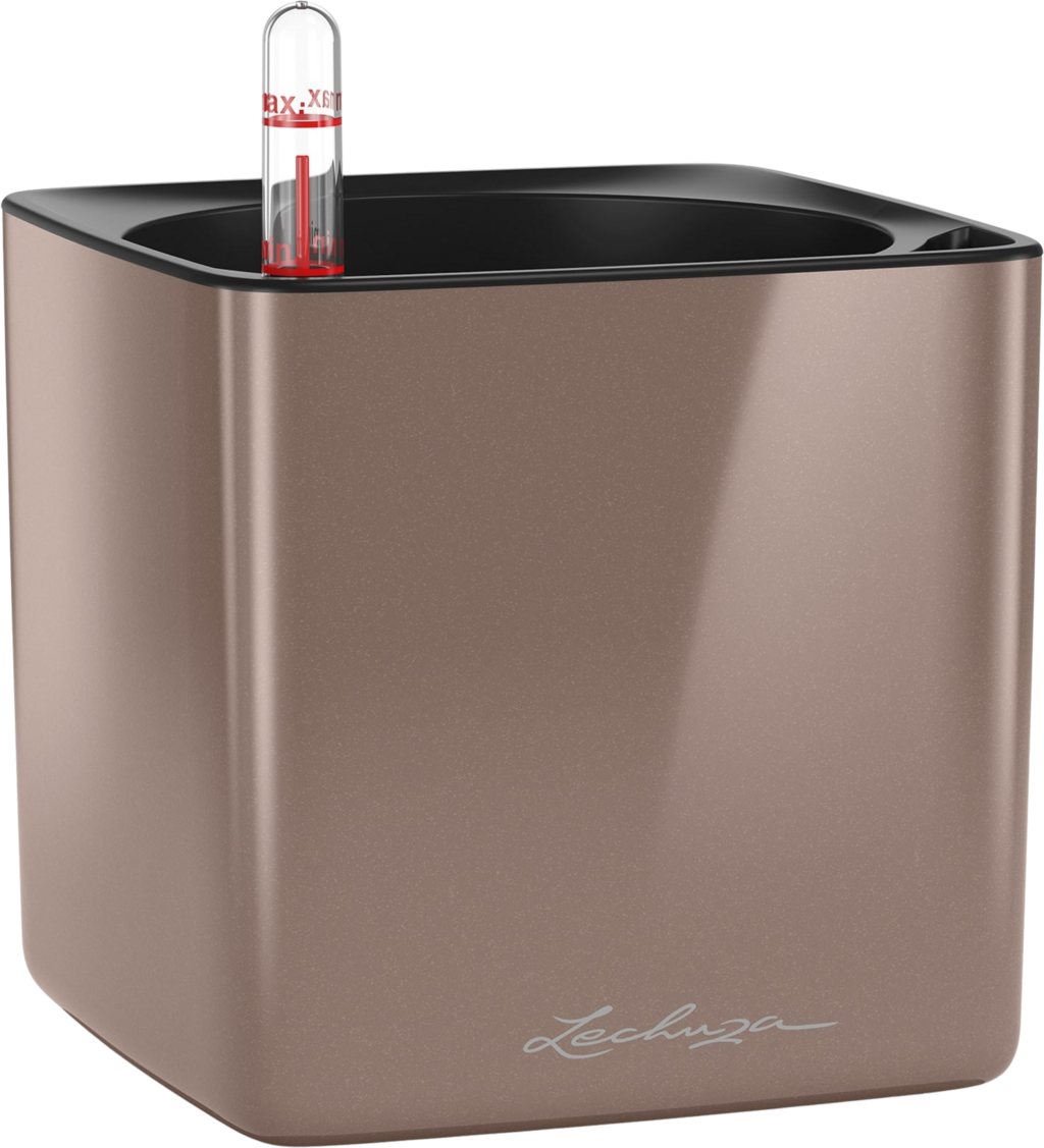 Lechuza Självbevattningskruka CUBE Glossy 14