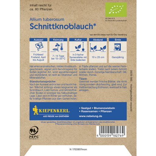 Kiepenkerl BIO Schnittlauch-Knoblauch - 1 Pkg
