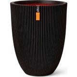 Capi Planter Elegant low "Groove", 46 x 58 cm