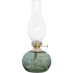 Strömshaga Kerosene Lamp - Oval, Leaves - Green