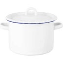 Strömshaga Emil's Enamel Pot, 3 L - White/Blue