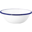 Strömshaga Emil's Enamel Bowl, Small - White/Blue