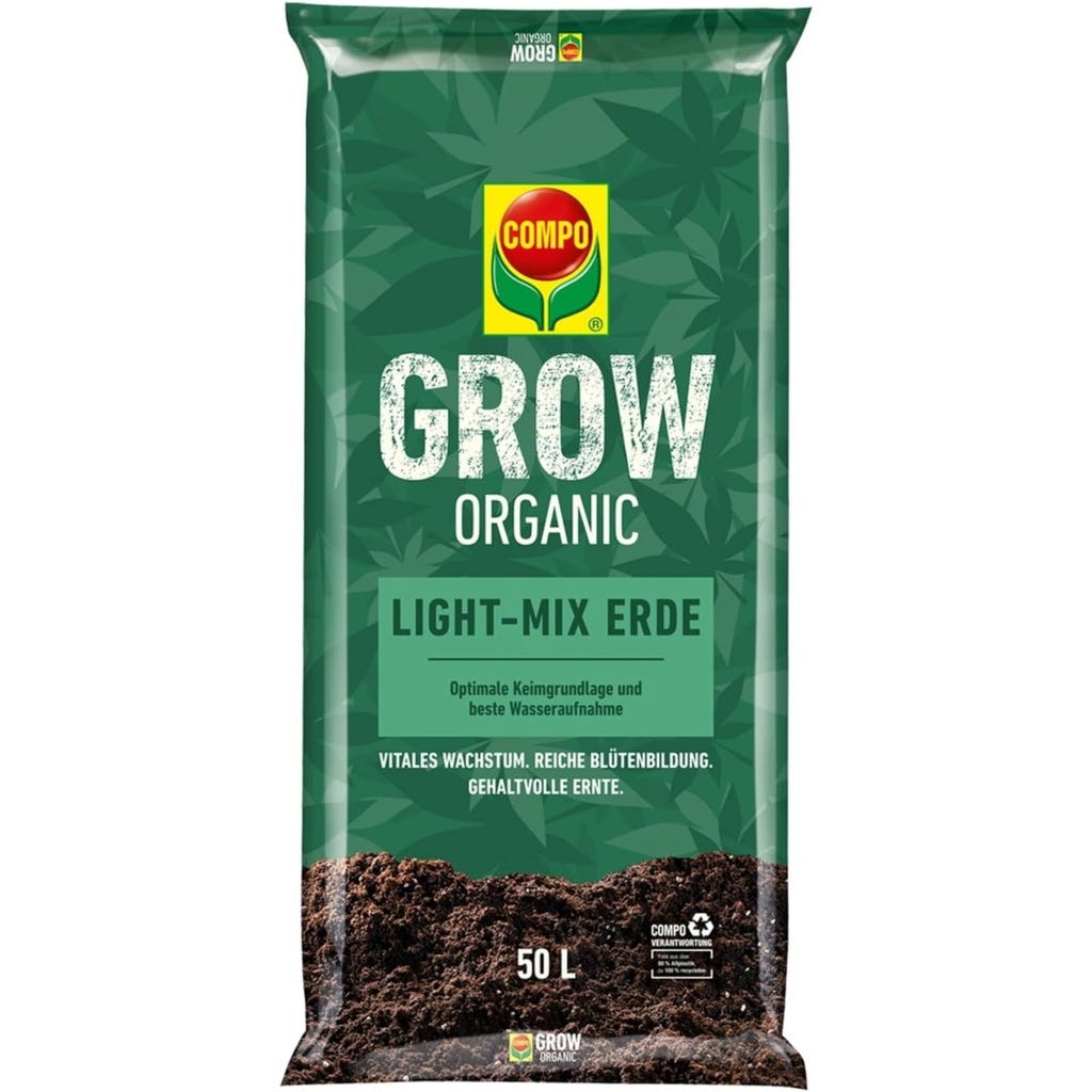 COMPO Grow Organic Light-Mix Erde, 50 l - Bloomling Deutschland