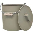 Livlig Metal Bucket with Lid, 12 L - Moss Grey