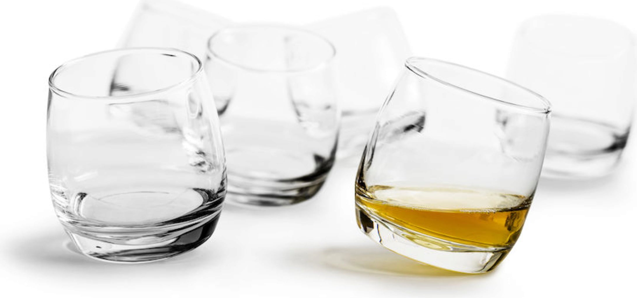 sagaform Bar Rocking Whiskey Glass, 6 kosov. - 1 set.