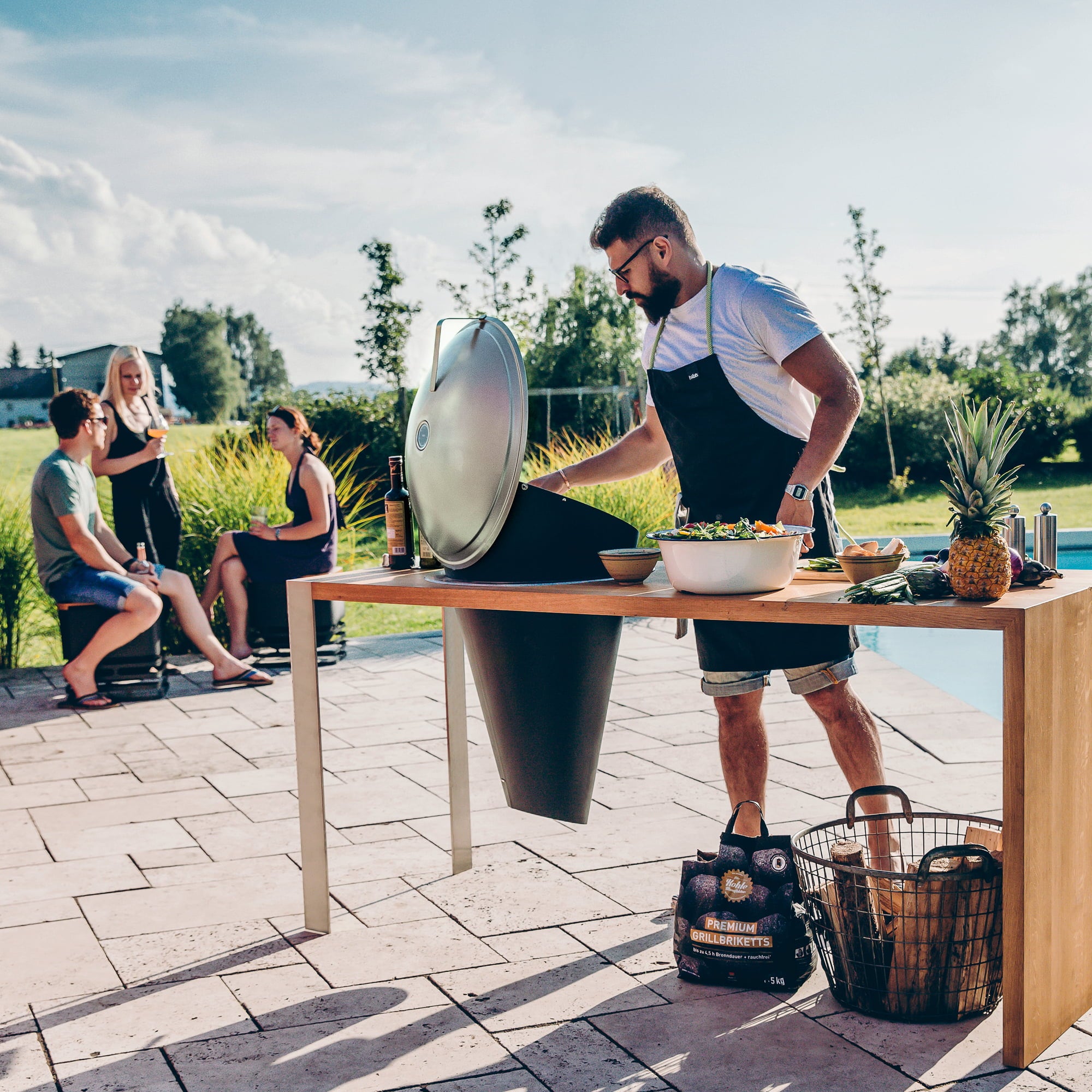 höfats CONE Built-in Coal Grill - 1 item