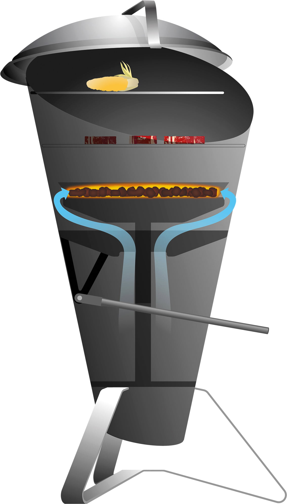 höfats CONE Built-in Coal Grill - 1 item