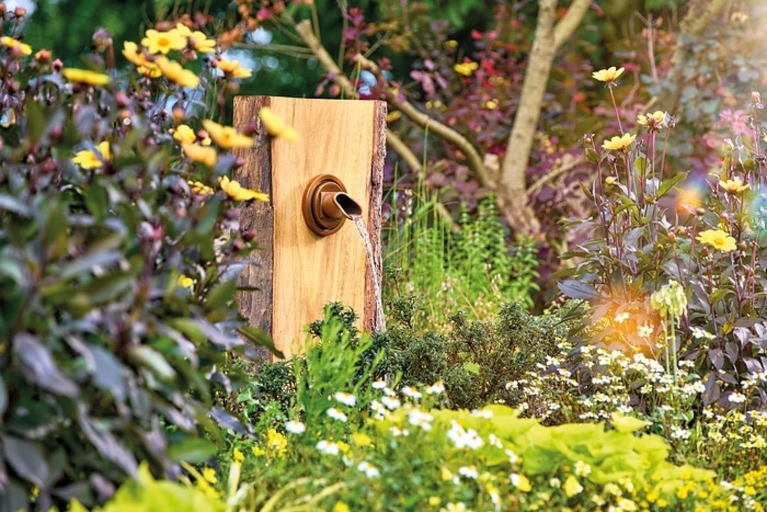 Oase Wall Water Spout, Round - Copper