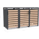 Westmann Afvalbak Box - Lacina - 3x 240 Liter