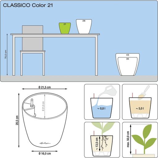Lechuza CLASSICO Color 21 Planter