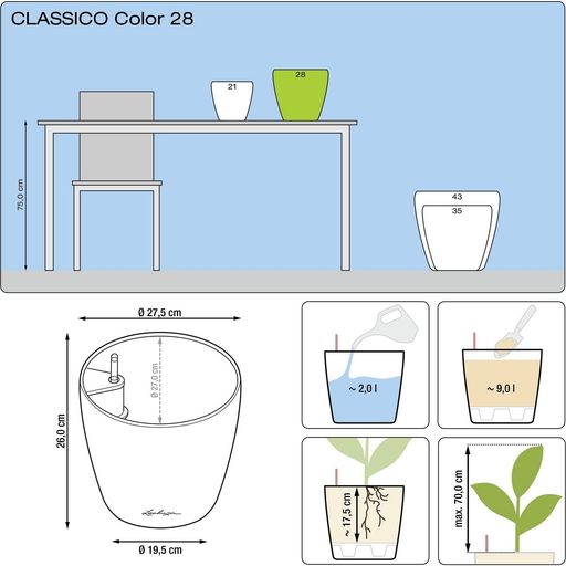 Lechuza CLASSICO Color 28 Planter