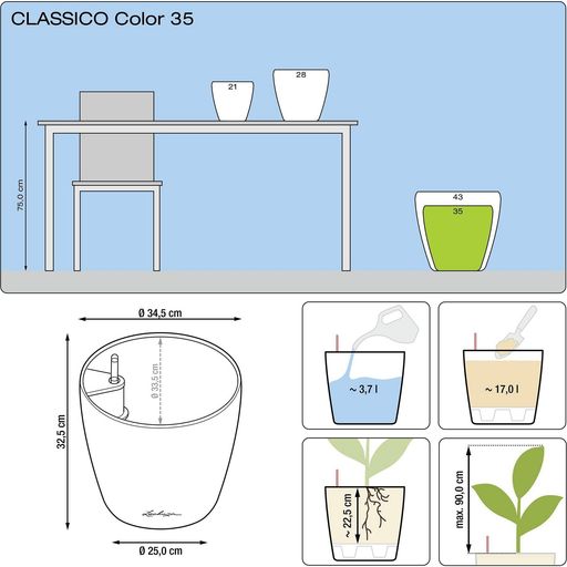 Lechuza CLASSICO Color 35 Planter