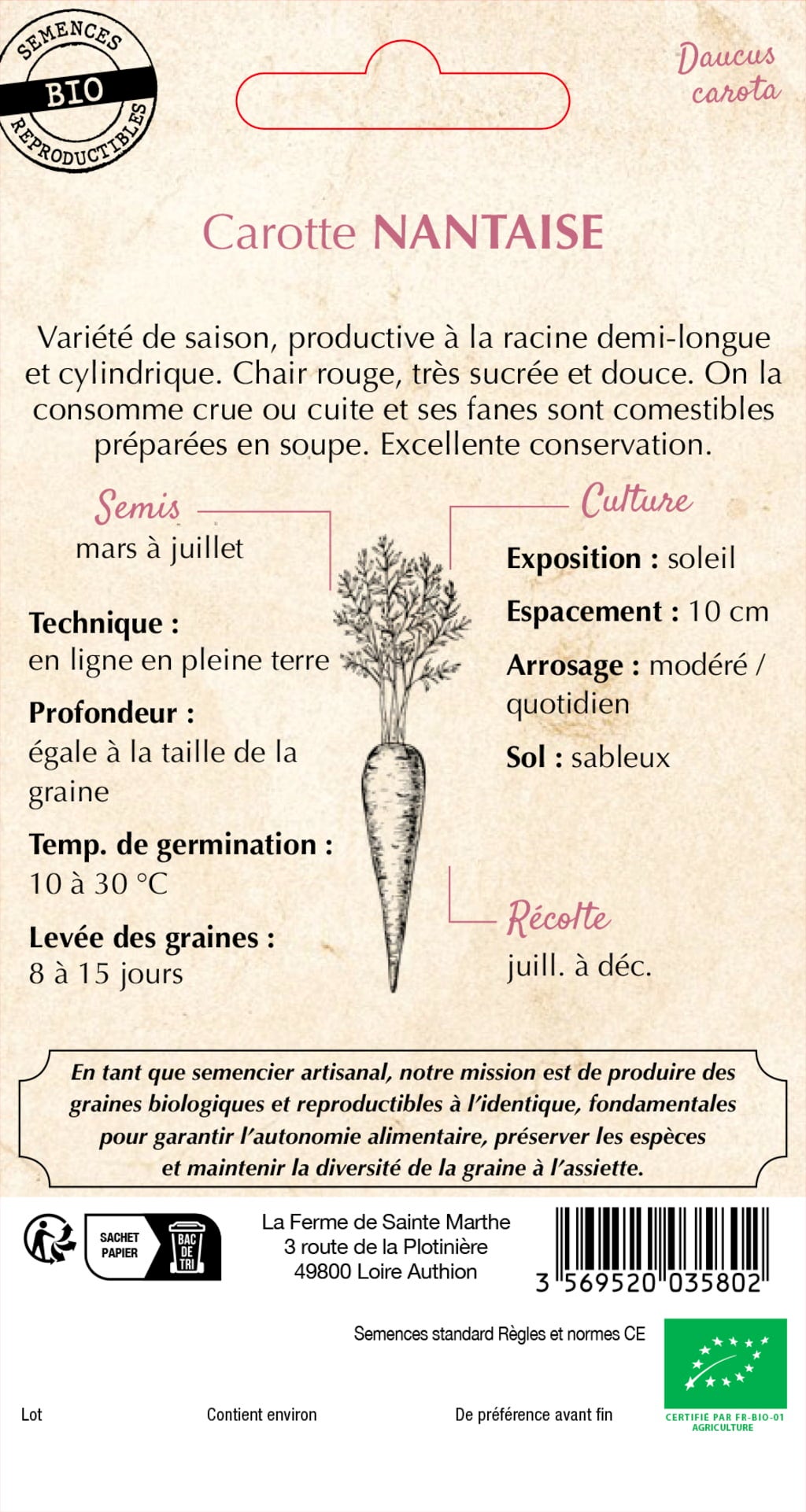 La Ferme de Sainte Marthe Carrot 
