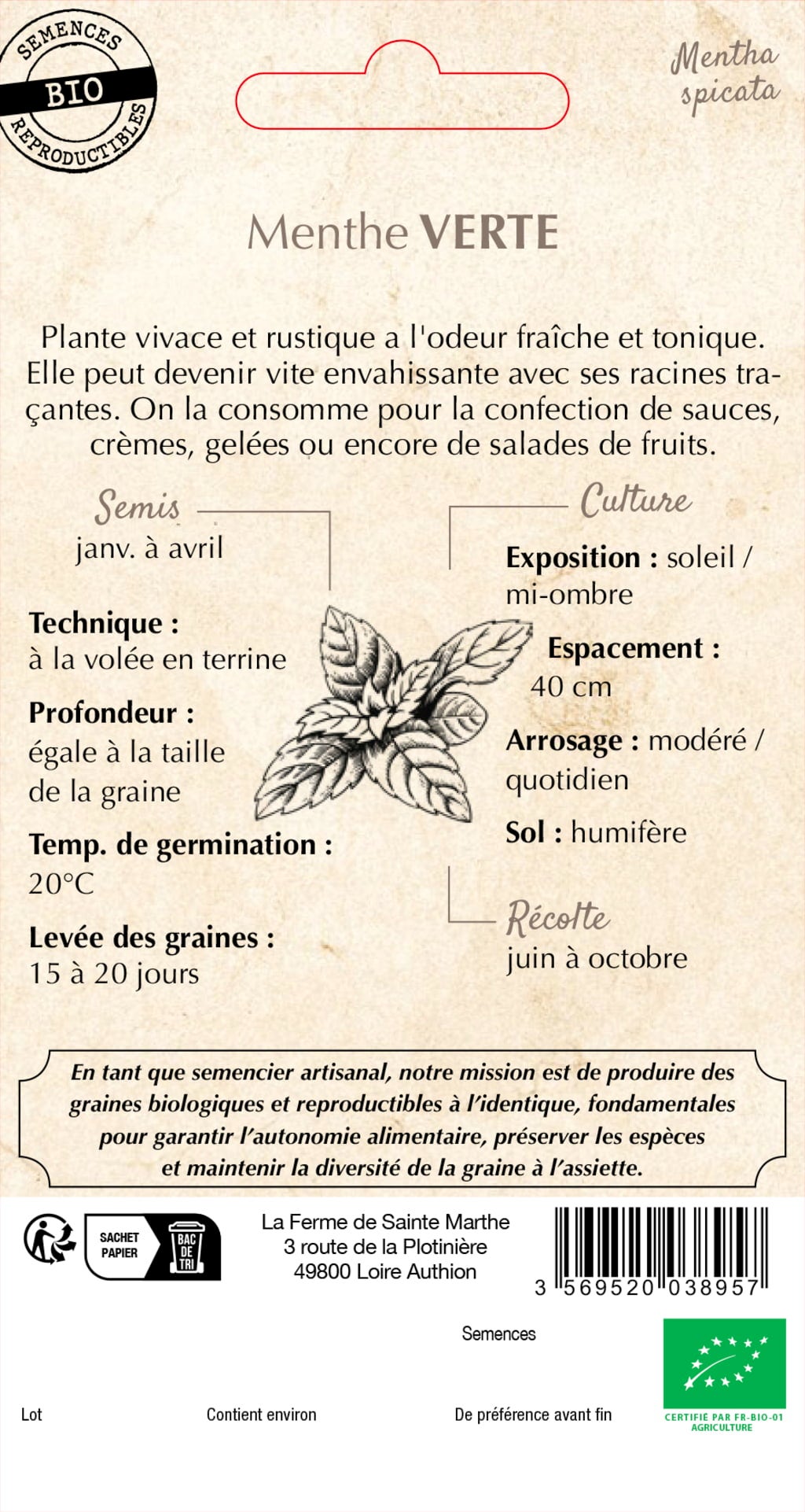 La Ferme de Sainte Marthe Mint 