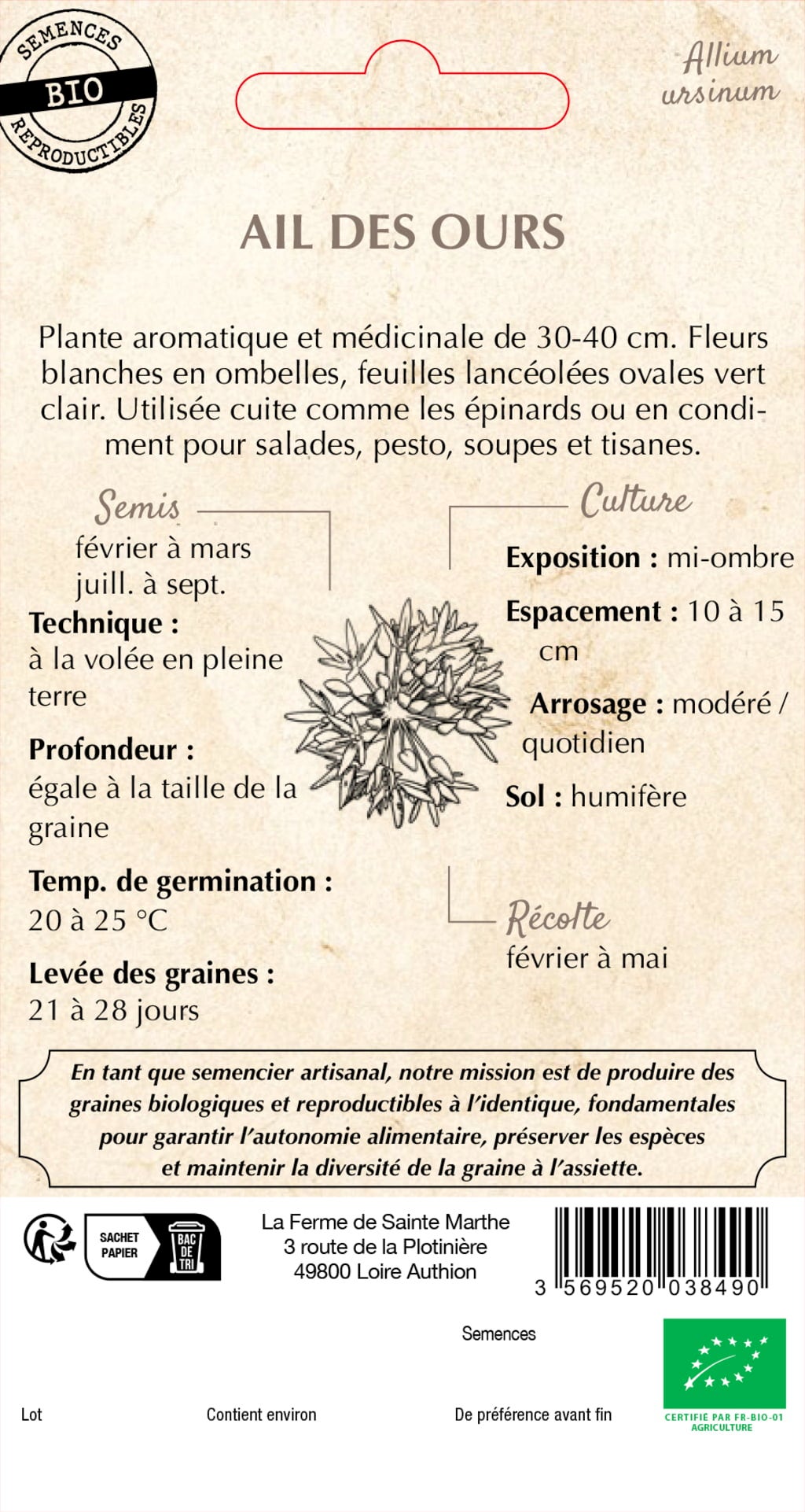 La Ferme de Sainte Marthe Wild Garlic