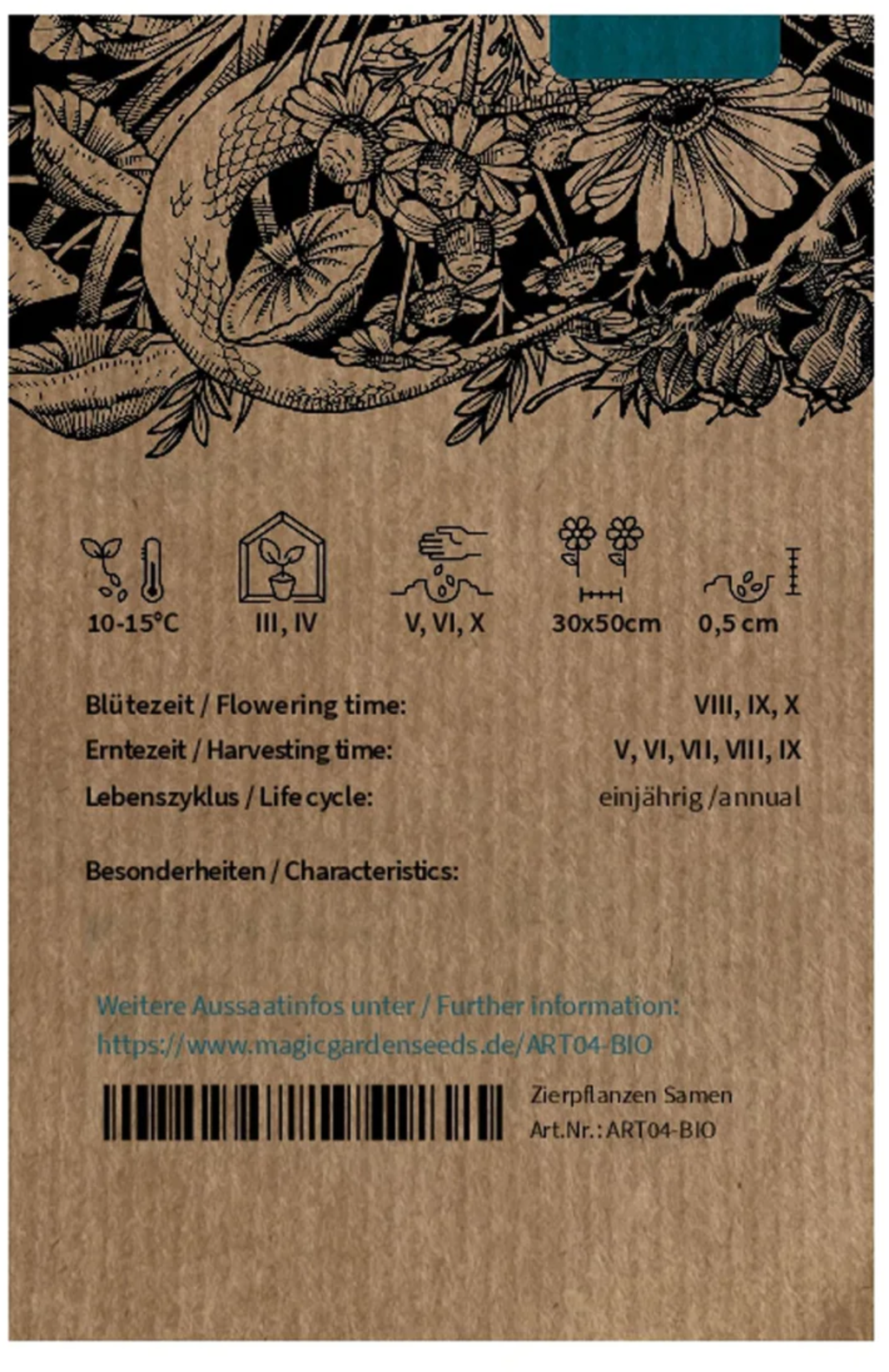 Qing Hao / Ettårig Gråbo (Artemisia annua) Ekologiskt Frö