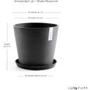Amsterdam Planter with Water Reservoir - Dark Grey - Ø 30 cm