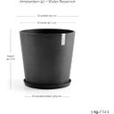 Ecopots Amsterdam Water Reservoir - Dark Grey - Ø 50 cm