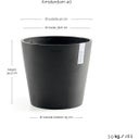 Ecopots Doniczka Amsterdam - ciemnoszara - Ø 40 cm