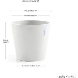 Ecopots Pot Amsterdam - Blanc - Ø 30 cm