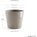 Amsterdam Planter with Water Reservoir - Taupe - Ø 30 cm
