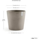 Ecopots Amsterdam Water Reservoir - Taupe - Ø 50 cm