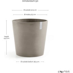 Ecopots Amsterdam Water Reservoir - Taupe - Ø 50 cm