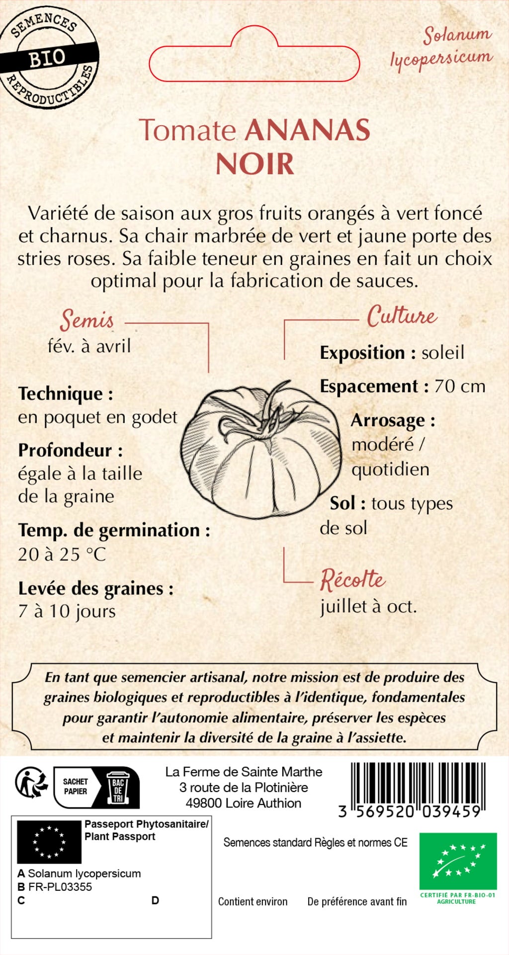 La Ferme de Sainte Marthe Tomate 