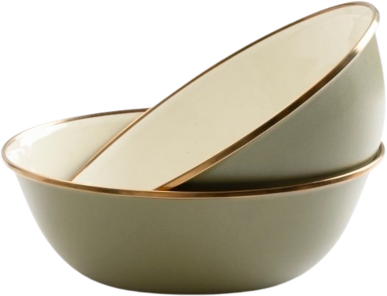 Barebones Emaile-Schüssel Set - Olive