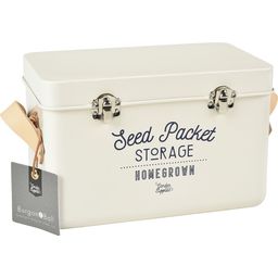 Burgon & Ball Leather Handled Seed Packet Storage Tin