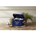 Leather Handled Seed Storage Box in Atlantic Blue - 1 item