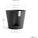 Ecopots Venice 2, temno-siva