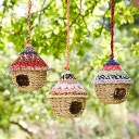 Paper High Vogelhaus rund mit Dach - handgefertigt