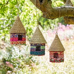 Paper High Vogelhaus achteckig - handgefertigt