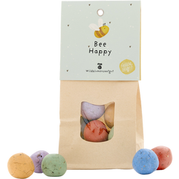 Papiertüten Bee Happy - Bunte Blumenmurmeln - 1 Pkg