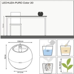 Lechuza Namizni lonček PURO Color 20 - Bela