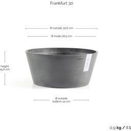 Ecopots ECO Frankfurt Grijs, 30cm