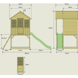 TP Toys Speelhuisjee Inclusief Glijbaan - Wald