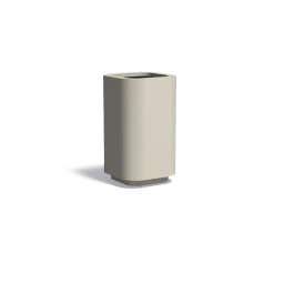 Pflanzgefäß ROHIN aus Aluminium - Seidengrau - 70 x 70 x 120 cm