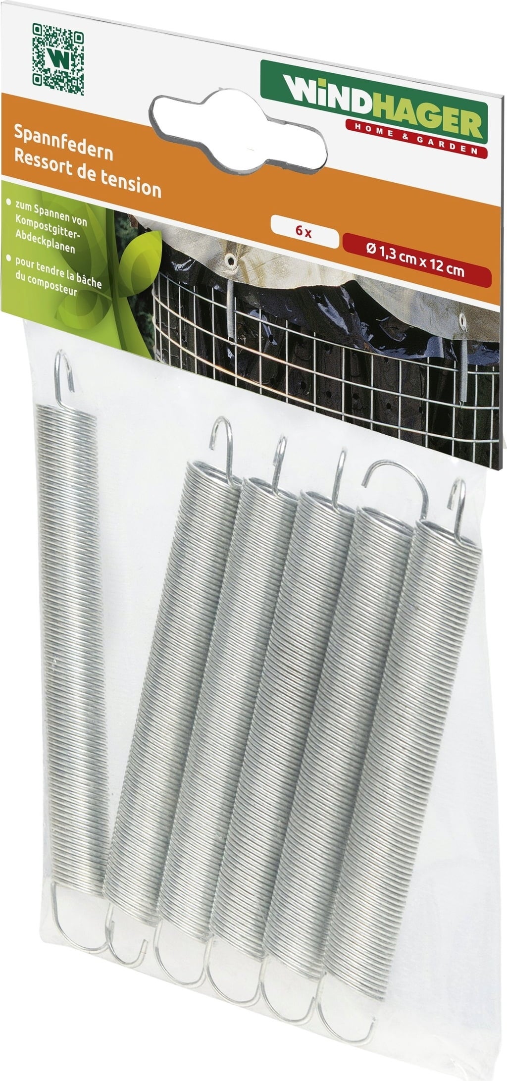 Tension Springs for the Compost Cover - 6 pcs. - 1 Set