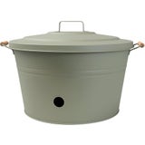 Livlig Metal Hose Pot, Moss Grey