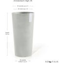 Ecopots Doniczka Amsterdam High 76 - szara - biało-szary